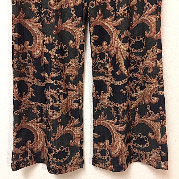 Zara Baroque Print Wide Leg Palazzo Pants - Picture 8 of 10